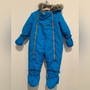 Oshkosh bright blue snowsuit. Size 6-9 months.